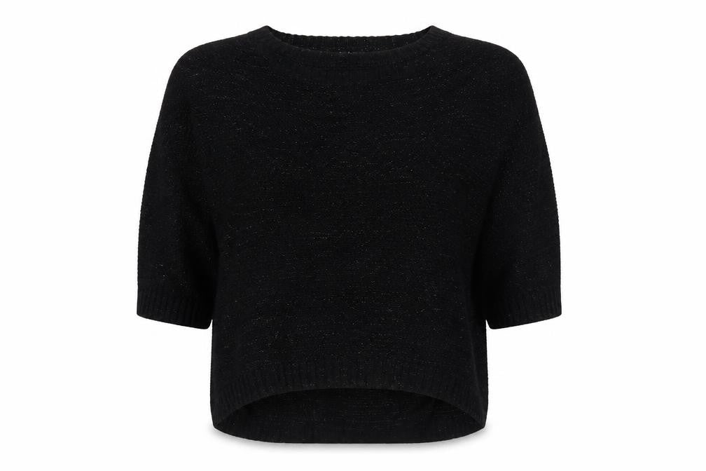 Top Secret Womens Black  Knit Pullover Jumper Size 10