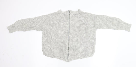 Golddigga Womens Grey  Knit Full Zip Jumper Size 8