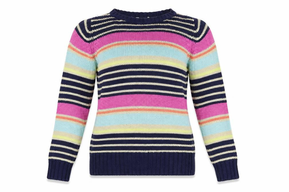 Preworn Womens Multicoloured Striped Knit Pullover Jumper Size M