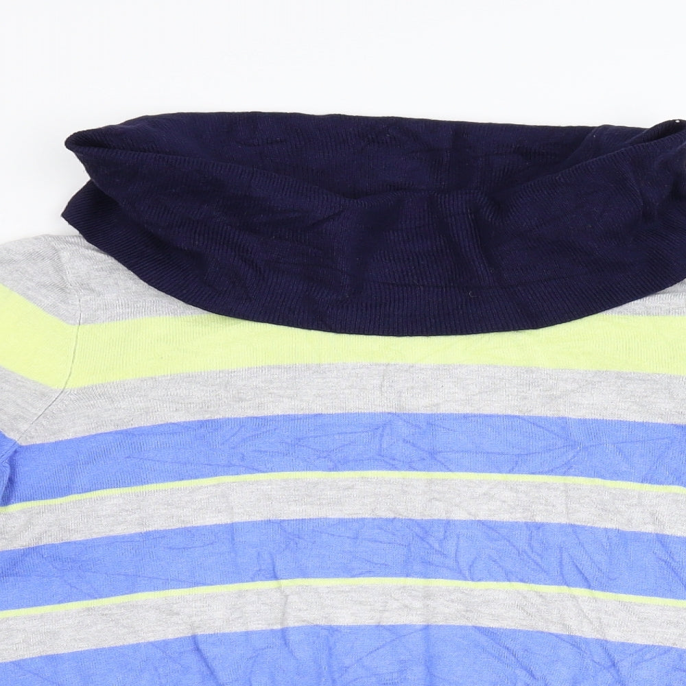 M&S Womens Multicoloured Striped Knit Pullover Jumper Size M