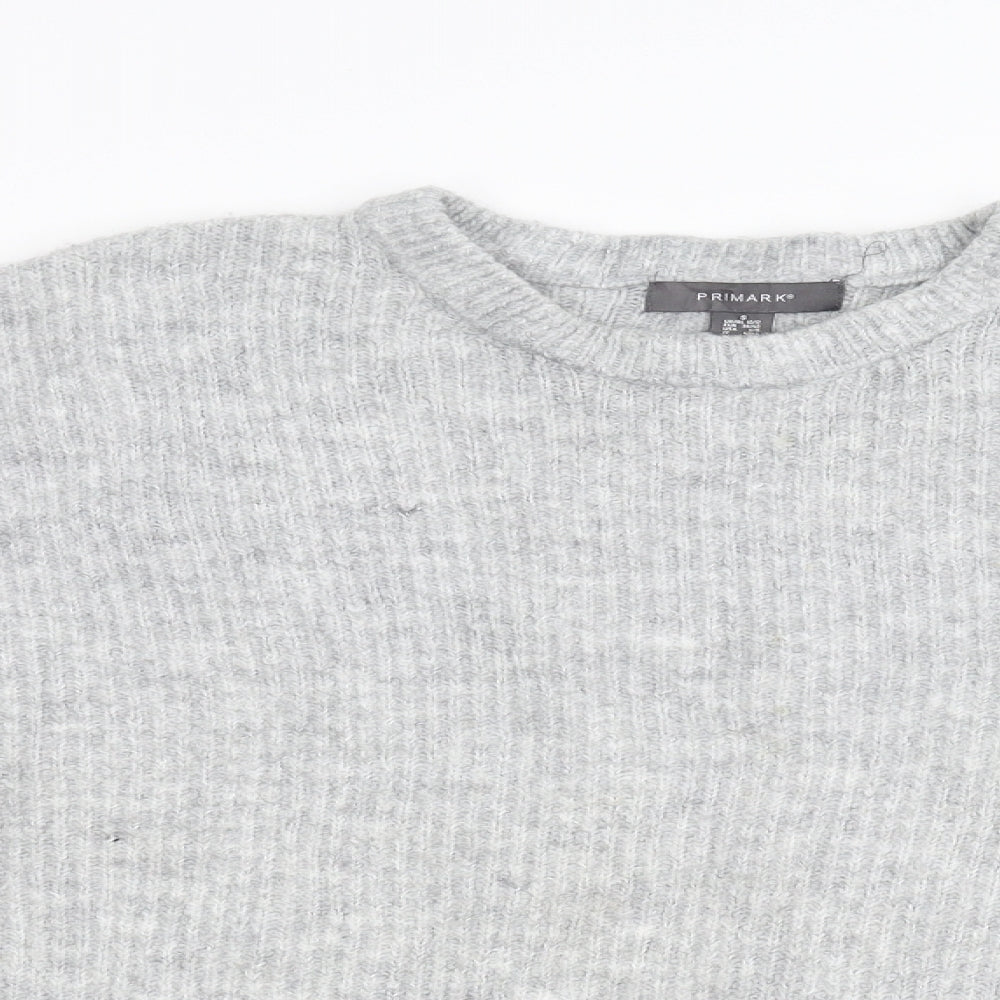 Primark Womens Grey  Knit Pullover Jumper Size S