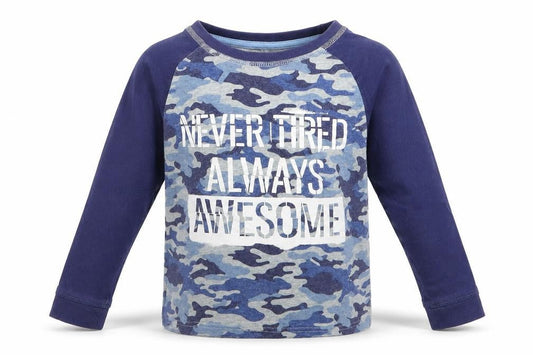 Tu Boys Blue Camouflage  Basic T-Shirt Size 6 Years