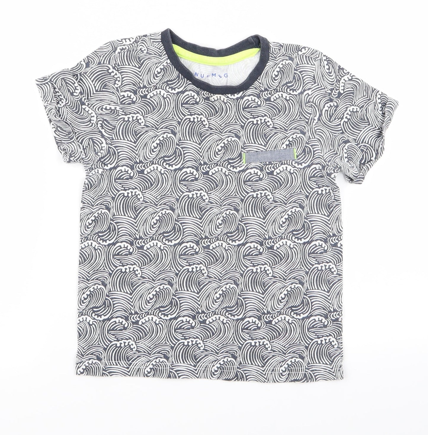 Nutmeg Boys White Animal Print  Basic T-Shirt Size 4 Years