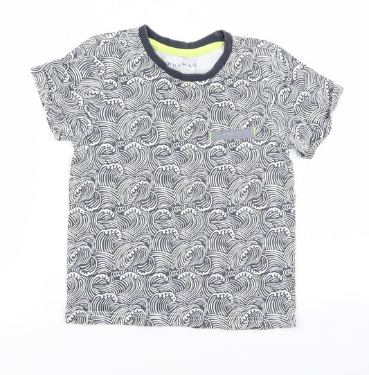Nutmeg Boys White Animal Print  Basic T-Shirt Size 4 Years
