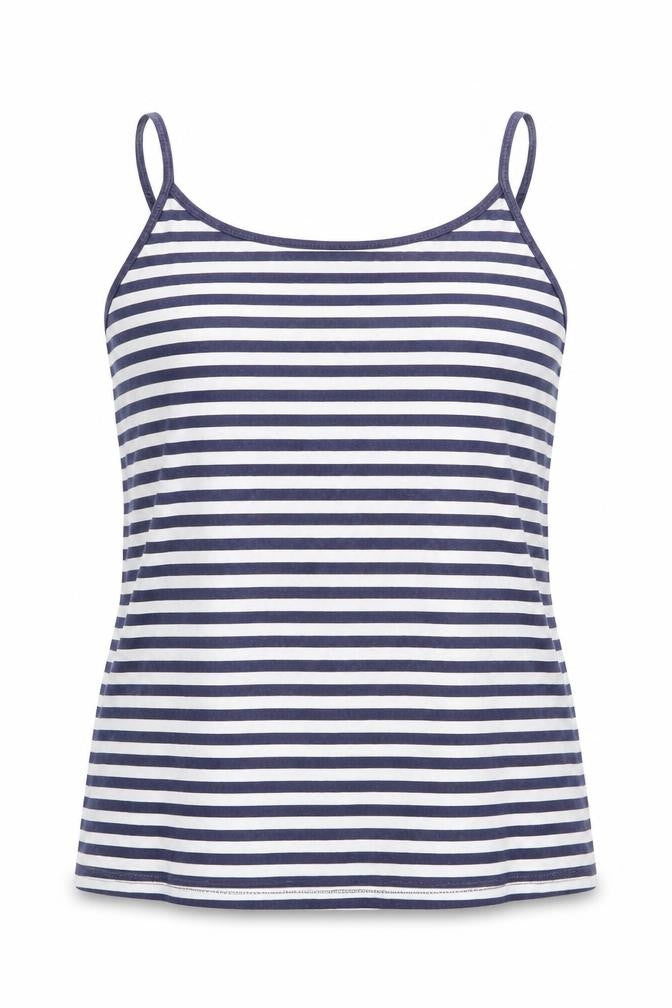 Preworn Womens Blue Striped  Basic Blouse Size 16