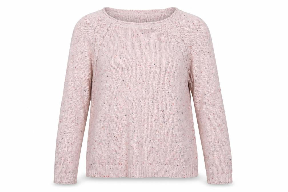 M&Co Womens Pink Herringbone  Pullover Jumper Size 14
