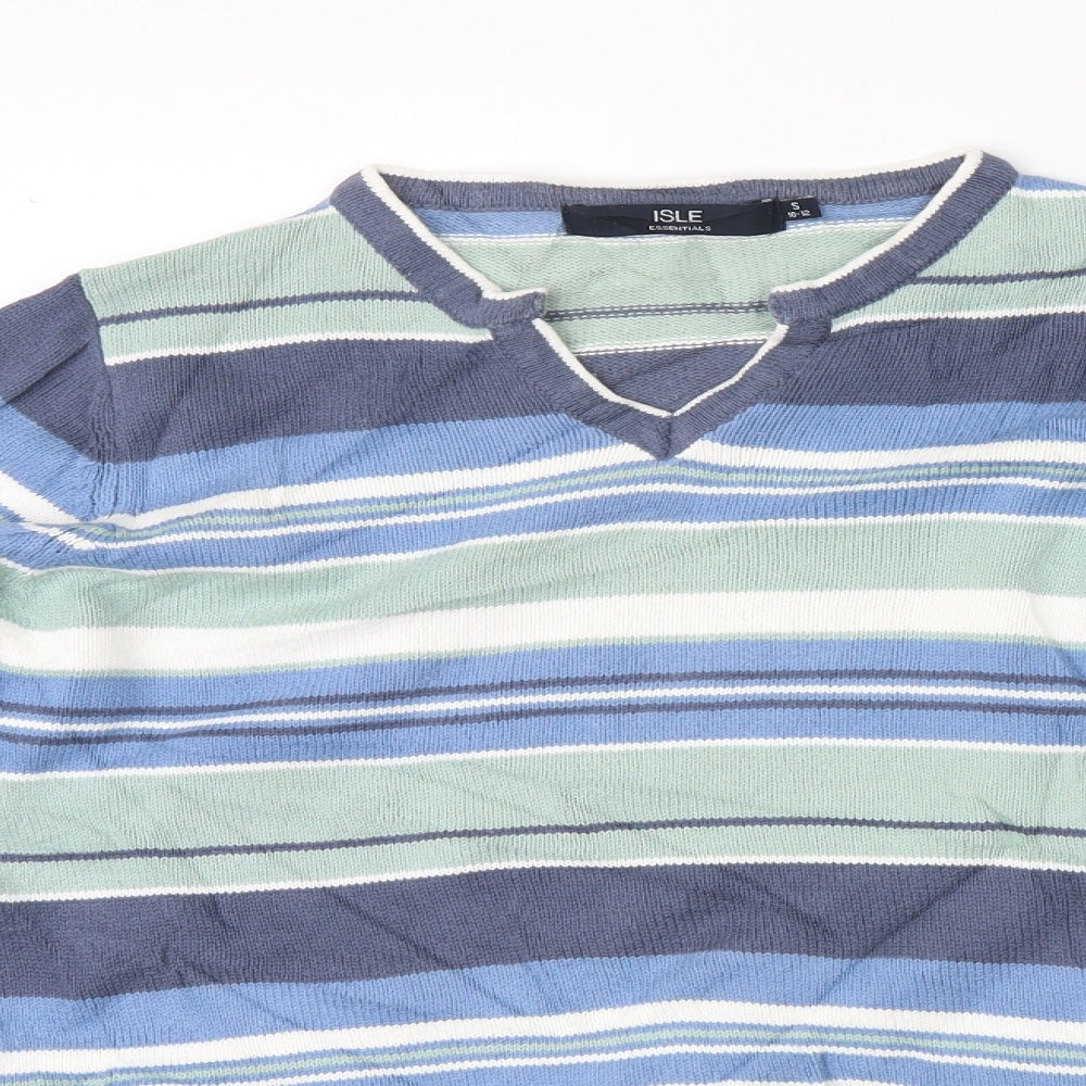 Isle Womens Multicoloured Striped  Pullover Jumper Size 10