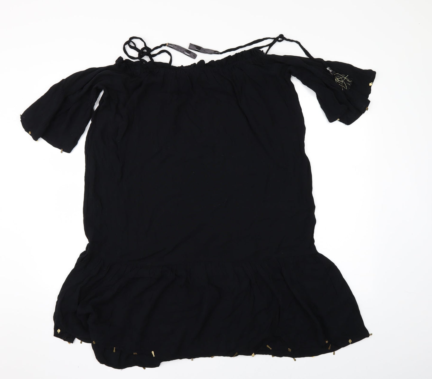 Debenhams Womens Black   Tunic Blouse Size M