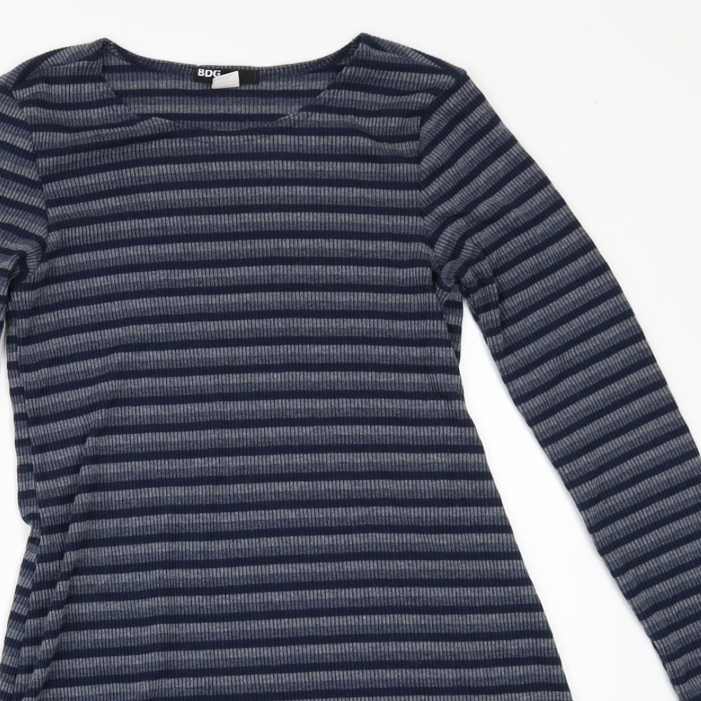 BDG Womens Blue Striped  A-Line  Size XS