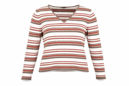 Dorothy Perkins Womens White Striped  Pullover Jumper Size 14