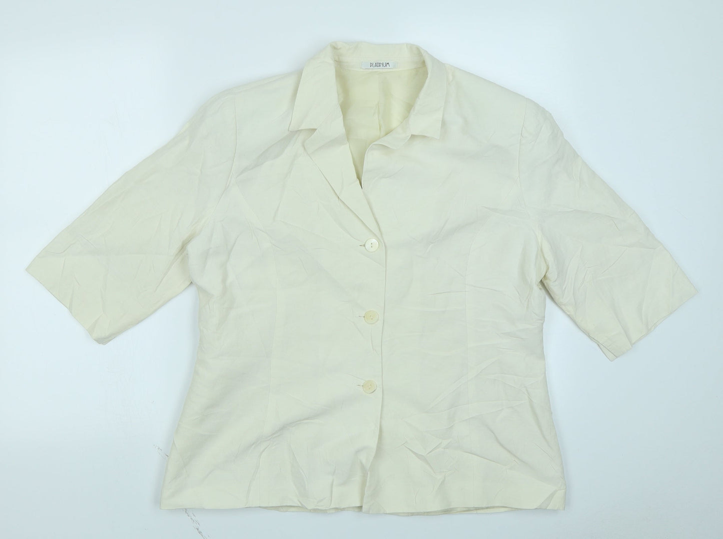 Platinum Womens White   Jacket Blazer Size 16