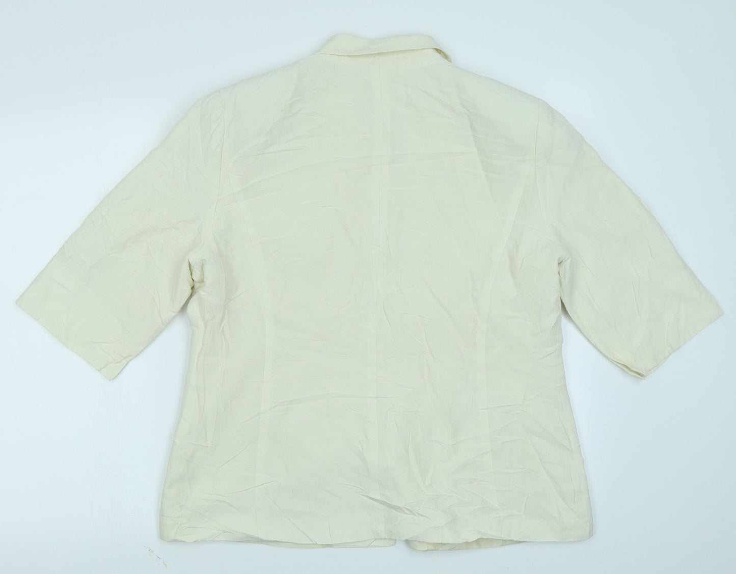 Platinum Womens White   Jacket Blazer Size 16