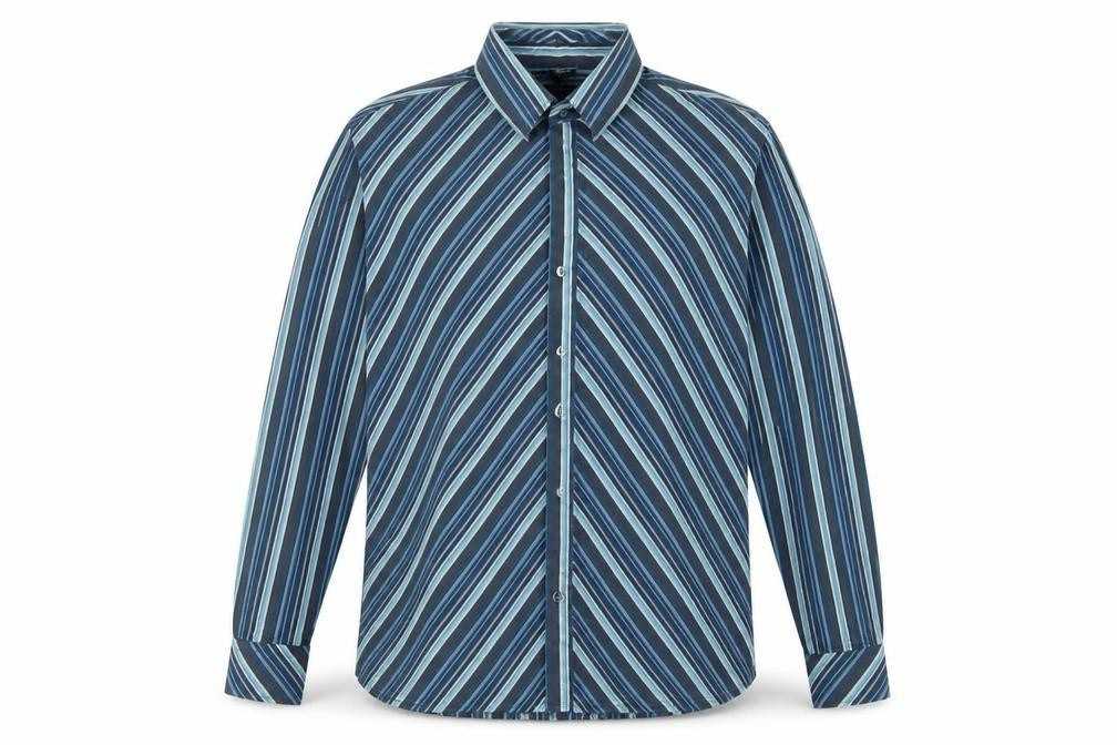 NEXT Mens Blue Striped   Button-Up Size XL