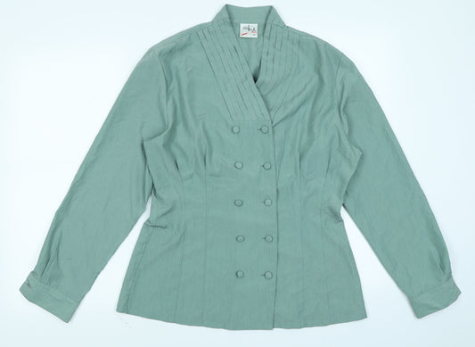 SHE Womens Green   Basic Blouse Size 12