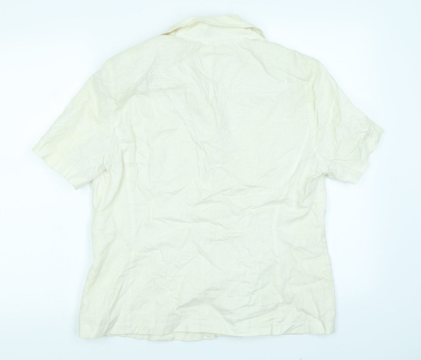 LUCIA Womens Ivory   Basic Button-Up Size 16