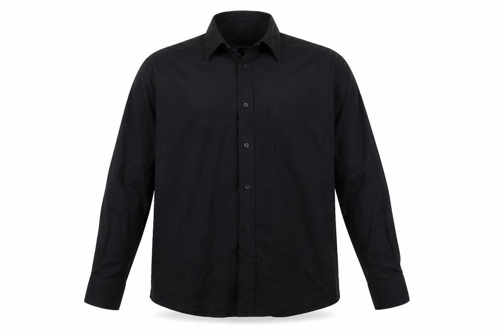 Tom Hagan Mens Black    Button-Up Size 15