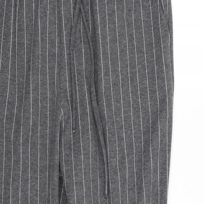 Papaya Womens Grey Striped  Trousers  Size 12 L25 in
