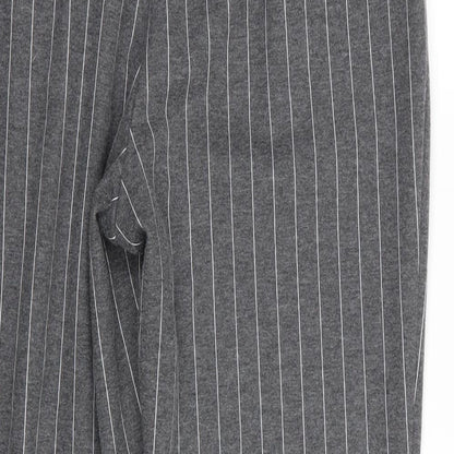 Papaya Womens Grey Striped  Trousers  Size 12 L25 in