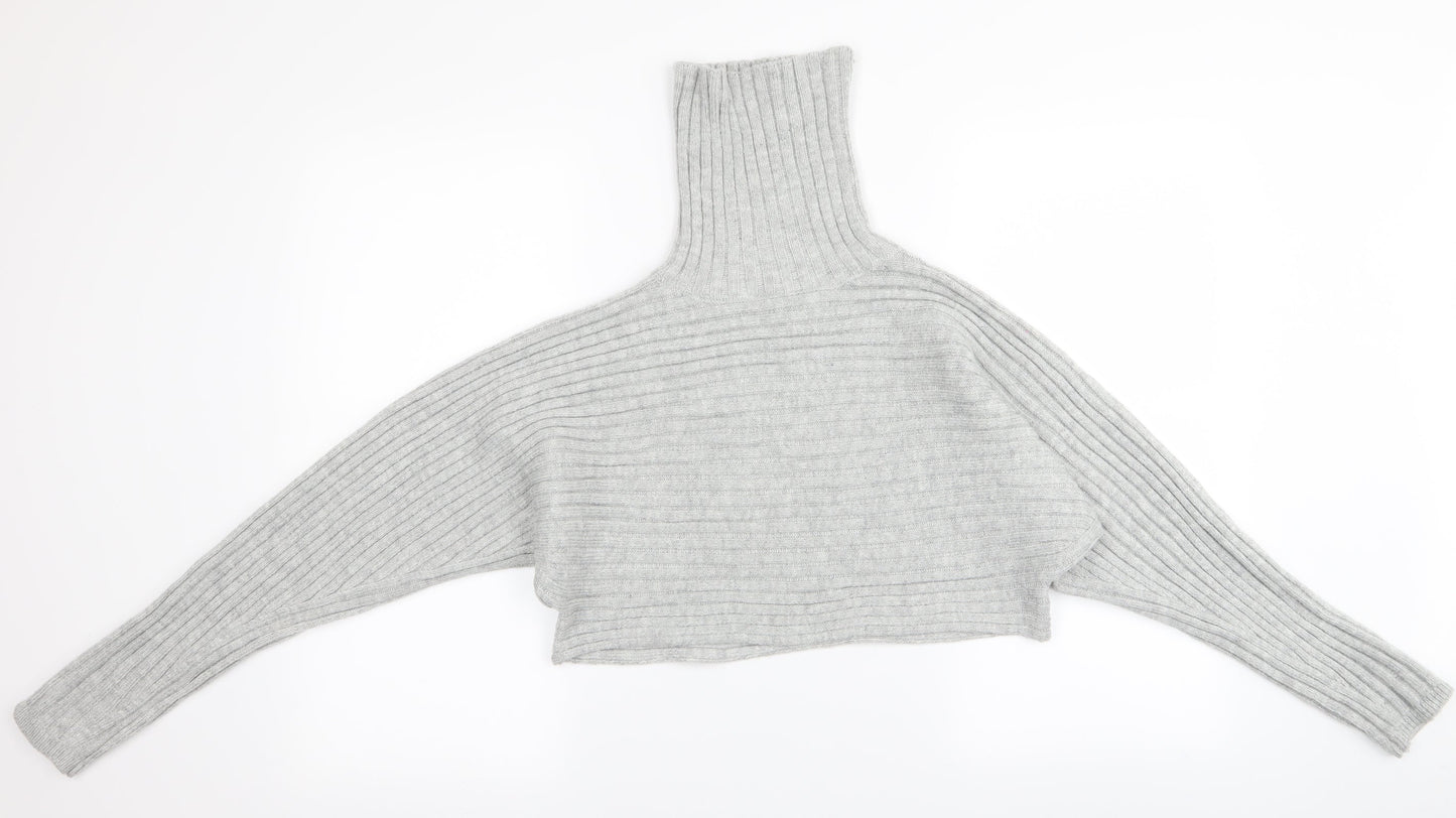 New Look Womens Grey   Pullover Jumper Size S  - crop
