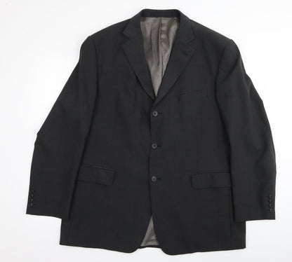 rival urban Mens Black   Jacket Blazer Size 42