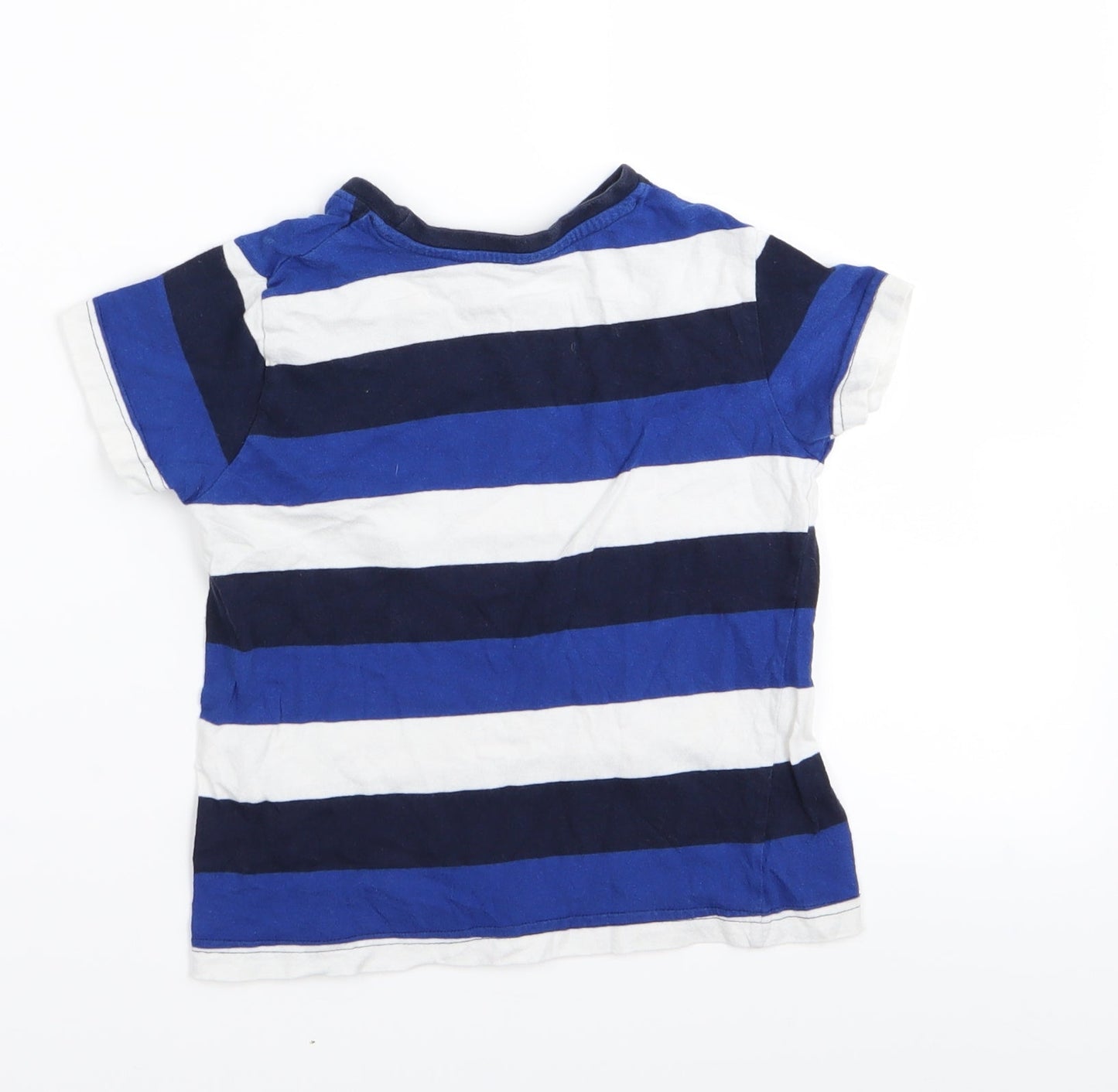 Primark Boys Blue Striped  Basic T-Shirt Size 2-3 Years