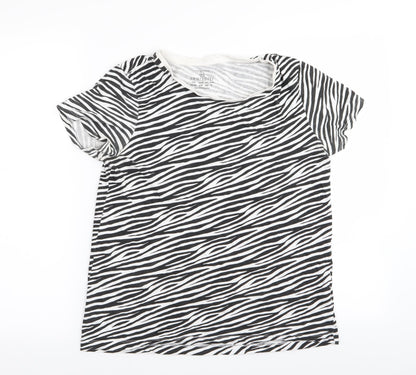 Preloved Primark Womens Multicoloured Animal Print  Basic T-Shirt Size 6 - Front