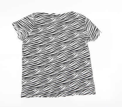Preloved Primark Womens Multicoloured Animal Print  Basic T-Shirt Size 6 - Back
