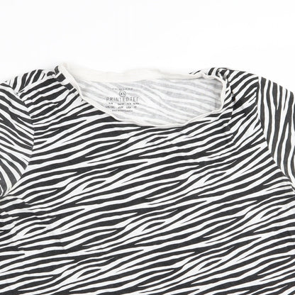 Preloved Primark Womens Multicoloured Animal Print  Basic T-Shirt Size 6 - Detail