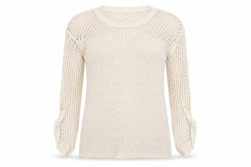 Dorothy Perkins Womens Ivory  Knit Pullover Jumper Size 6