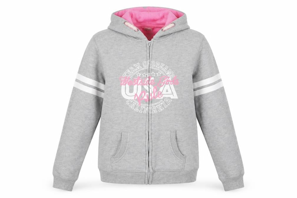 Young Dimension Girls Grey   Full Zip Hoodie Size 12-13 Years