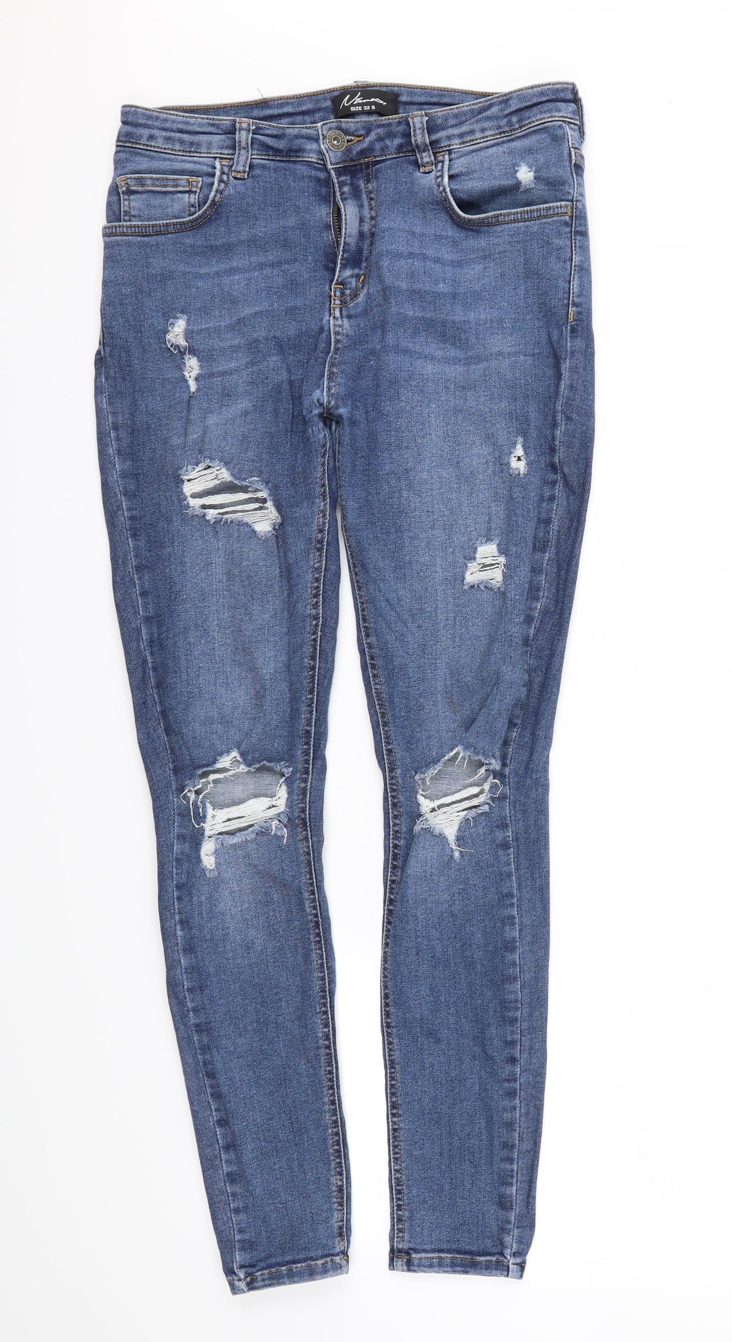 Preworn Womens Blue   Skinny Jeans Size 32 L28 in