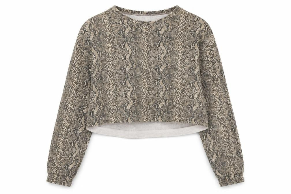 Zara Womens Brown Animal Print  Pullover Jumper Size S