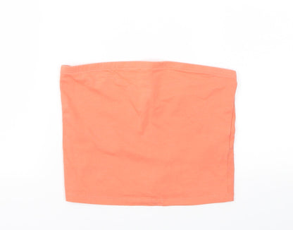Preloved New Look Womens Orange   Basic T-Shirt Size S - Front