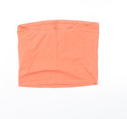 Preloved New Look Womens Orange   Basic T-Shirt Size S - Back