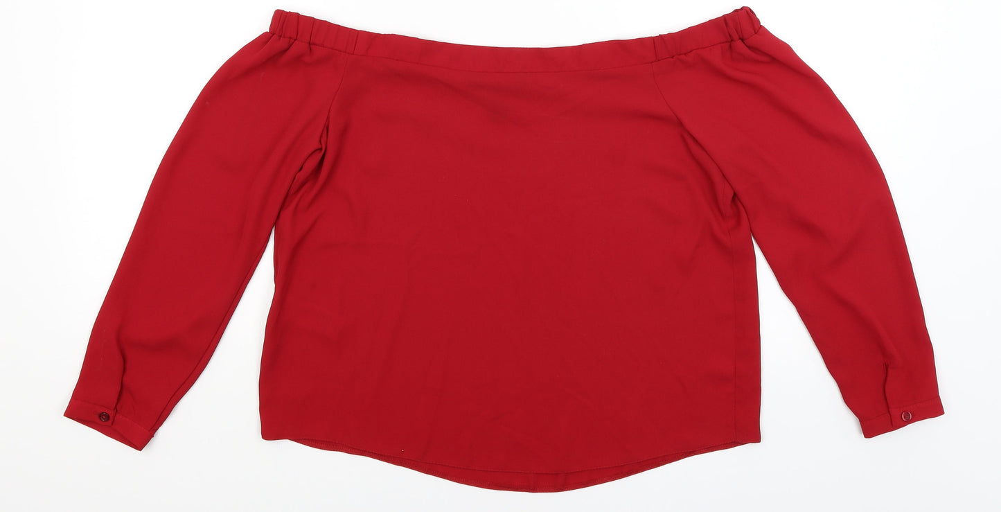 New Look Womens Red   Basic T-Shirt Size 12
