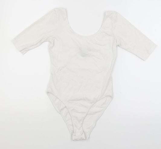 Atmosphere Womens White   Bodysuit One-Piece Size 6