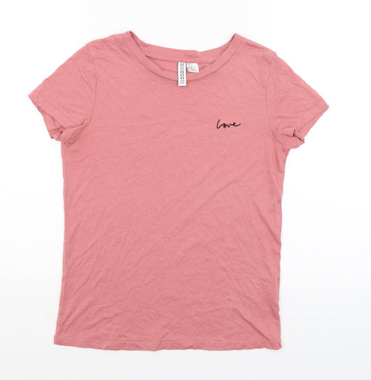 Divided Womens Pink   Basic T-Shirt Size XS