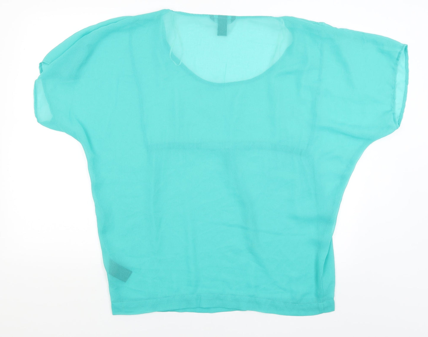 H&M Womens Green   Basic T-Shirt Size 8