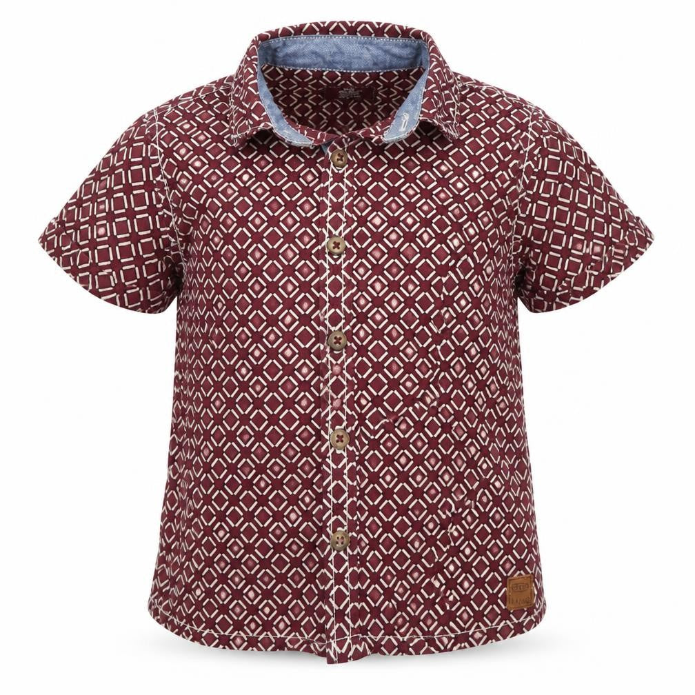 Mini Rebel Baby Red   Basic Button-Up Size 18-24 Months