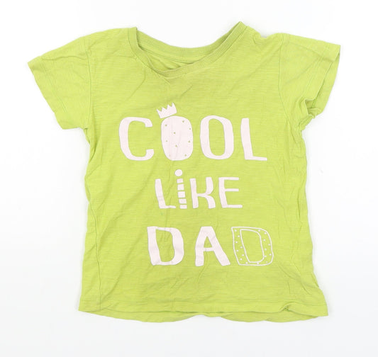 Matalan Boys Yellow   Basic T-Shirt Size 3-4 Years  - Cool like Dad