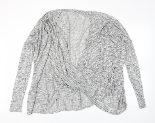 Label Lab Womens Grey   Wrap Blouse Size 14
