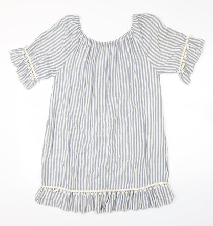 Womens Blue Striped  Shift  Size L