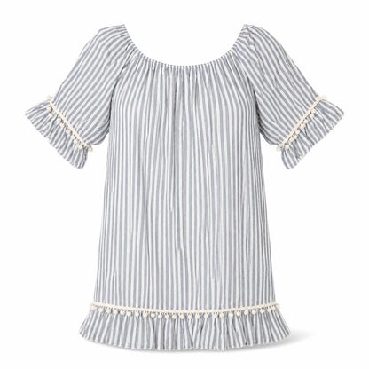 Womens Blue Striped  Shift  Size L