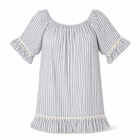 Preworn Womens Blue Striped  Shift  Size L