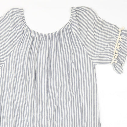 Womens Blue Striped  Shift  Size L