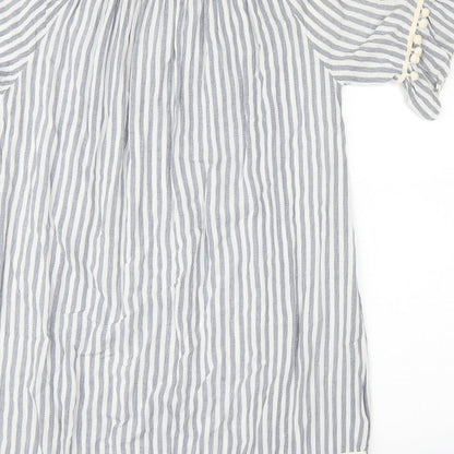 Womens Blue Striped  Shift  Size L