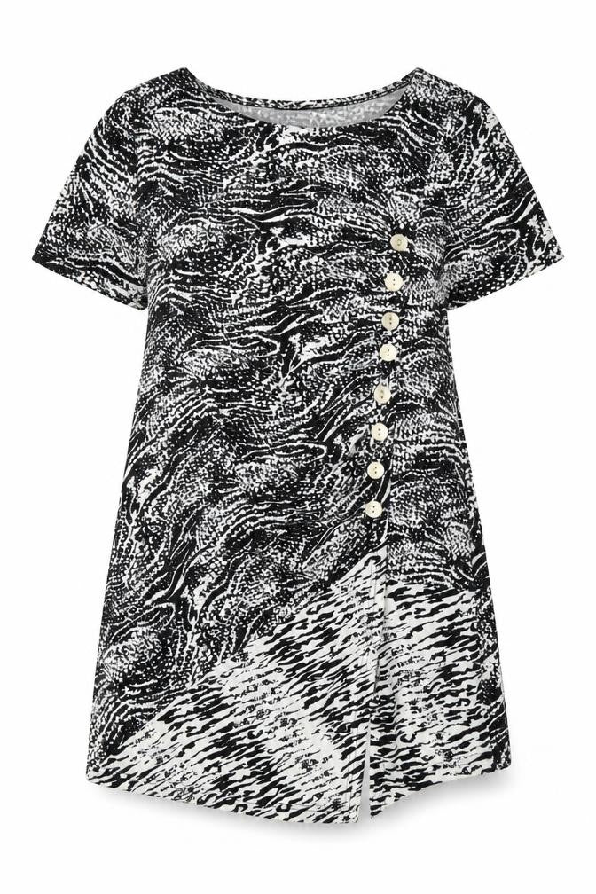 Bonprix Womens Black Animal Print Bodycon Size L