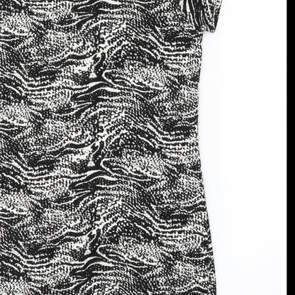 Bonprix Womens Black Animal Print Bodycon Size L