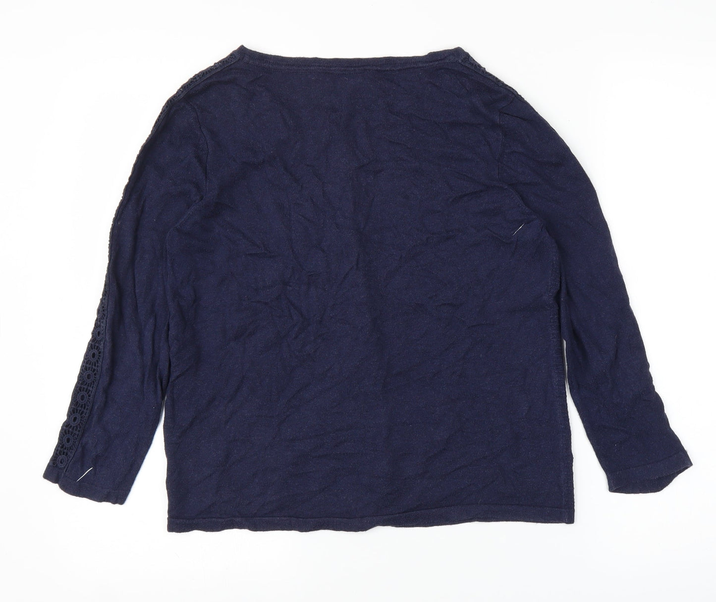 Monsoon Womens Blue Floral  Cardigan Jumper Size 10