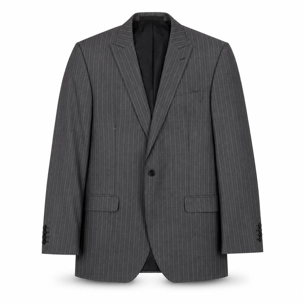 Marks & Spencer Mens Grey Striped  Jacket Suit Jacket Size 42